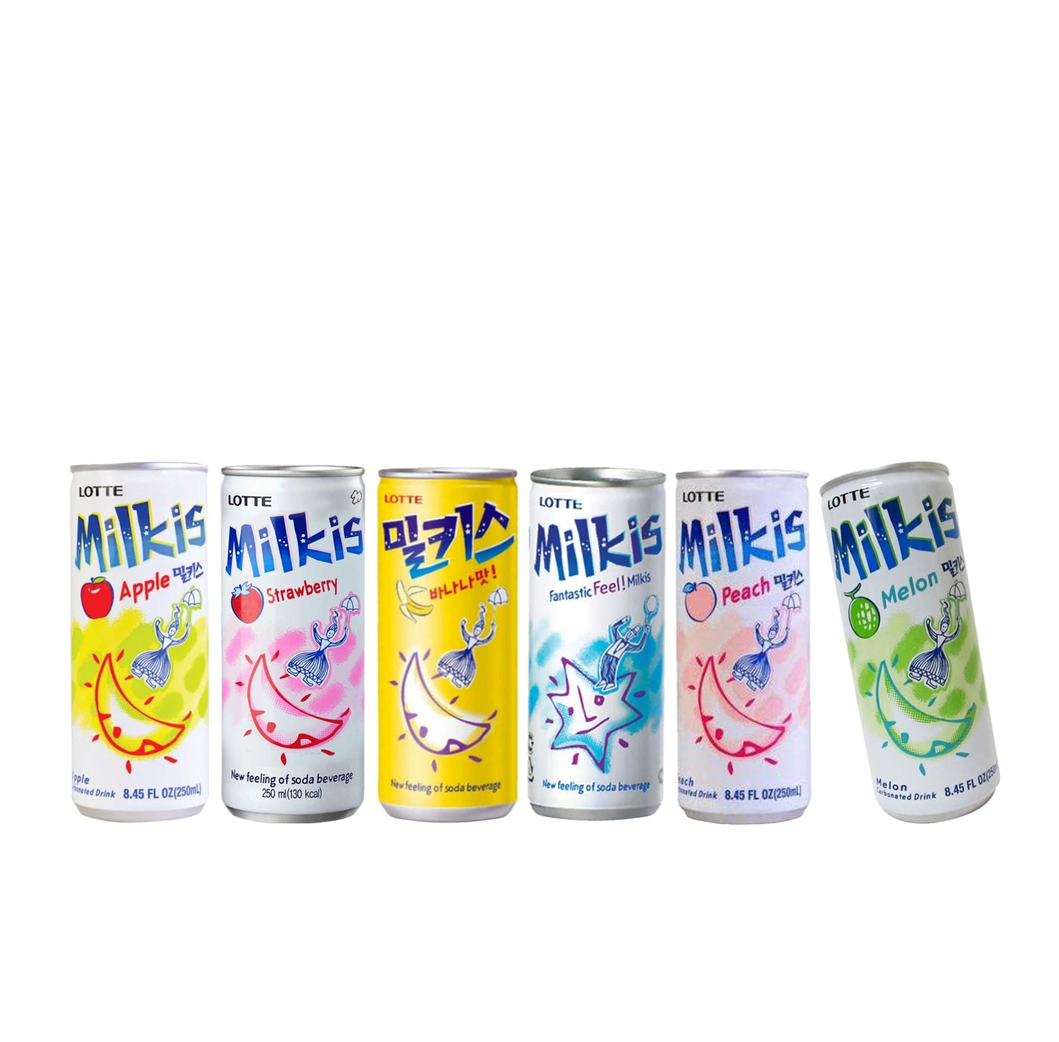 Amazon.com : Lotte Milkis 6 Flavors Combo (Original, Apple, Melon